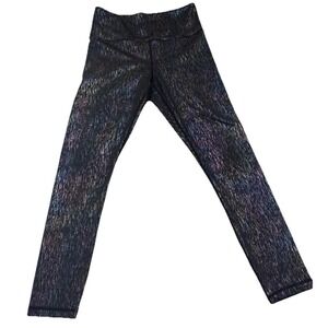 Zia Active Black Vertical Mirage Light n Tight Hi-Rise 7/8 leggings Sz 4